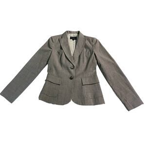 Banana Republic Wool Blend 3‎ Button Beige/gray Blazer Women's Size 0 Business